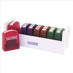   8Ct Self Ink Teacher Stamps with Stand   Set 1