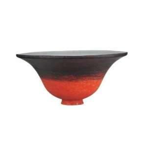   Shade 11191 10W Orange/Blue Pate De Verre Bell Shade