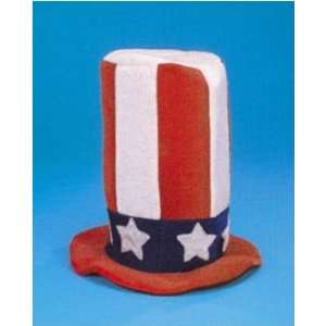   USA Uncle Sam Velvety Velour Stove Pipe Party HAT