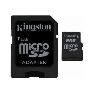  Kingston 2GB Micro SDHC Memory Card w SD Adapter 