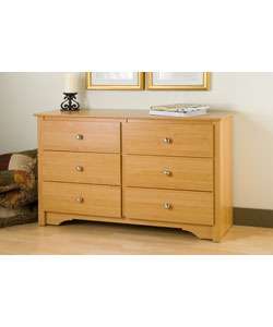 Montego Maple Condo sized 6 drawer Dresser  