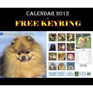  POMERANIAN DOGS CALENDAR 2012 + FREE KEYRING Office 