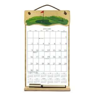 Kims Calendars Wooden Refillable Wall Calendar Holder with attached 