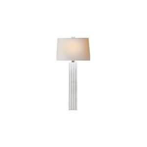 Chart House Bold Fluted Tall Column Table Lamp with Natural Paper 