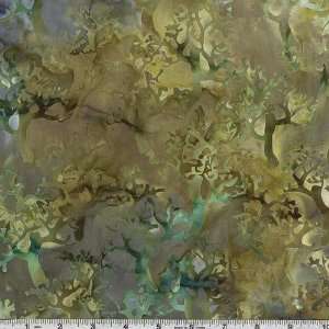  44 Wide Batik Impressions Coral Reef Green Blue Fabric 