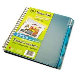  GBC® View Tab® Student Notebook NOTEBOOK,5 TAB 200SH,AST 