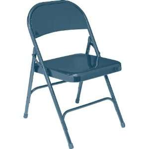  National Public Seating 54 Round Back Folding Chair ( Blue 