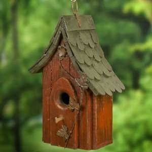  Carson Home Accents Shingle Roof Birdhouse, 12 Inch Patio 