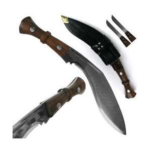   Steel Gurkha Service Kukri w/ Sheath & 2 knives