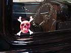Skull crossbones pirate rat rod Decal Sticker real looking detailed 