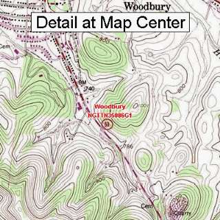 USGS Topographic Quadrangle Map   Woodbury, Tennessee (Folded 
