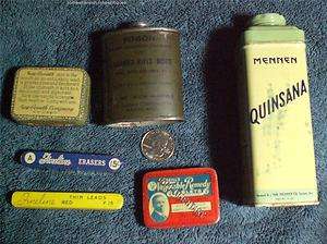 Lot of 6 Vintage Tins POISON MENNEN FINELINE ONEILLS  