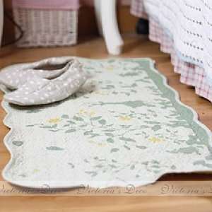 Shabby and Vintage Style Forest Quilted Bath Rug/mat18x35  