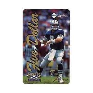  Collectible Phone Card Assets Gold $5. Troy Aikman 