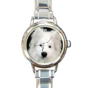  Samoyed Puppy Dog Round Italian Charm Watch Y0760 
