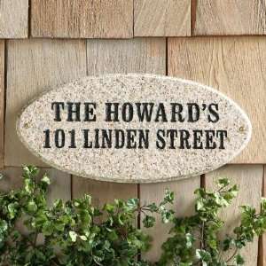  Personalized Granite Oval Address Marker