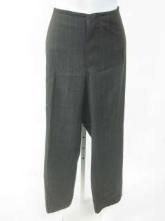 YVES SAINT LAURENT Gray White Pinstripe Wool Pants 40  