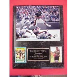 Bears Walter Payton 2 Card Collector Plaque  Sports 