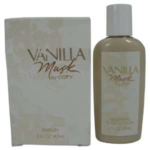 Vanilla Musk By Coty For Women. Gift Set ( Parfum 0.5 Oz + Body Lotion 