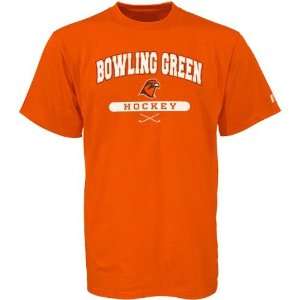 Russell Bowling Green State Falcons Orange Hockey T shirt 