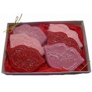  Hand Decorated Lip Cookies Gift Box