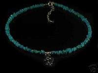 Sterling Silver Chunky Blue Turquoise Choker Necklace  