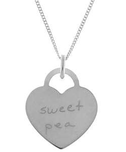   Essentials Sterling Silver Tween Sweet Pea Necklace  