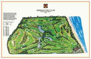 Seminole Golf Club course map print  