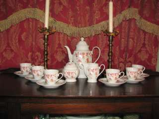   Bavaria Scwarzenbach Germany~Vintage Tea Set~Coffee Pot~Cream & Sugar