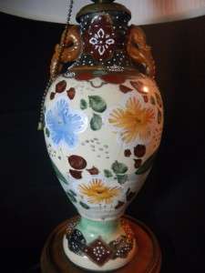 Lovely Vintage Japan Japanese Moriage Satsuma Vase Lamp  