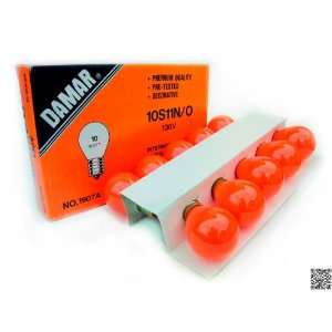 S11 10W Matte Orange Incandescent Color Light Bulb E17 Intermediate 