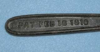 Warnock 1919 Patent Cloth Strap Pipe Wrench  
