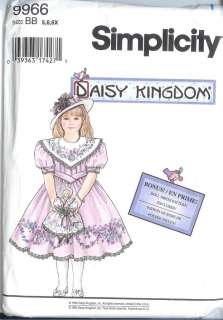 OOP Simplicity Daisy Kingdom Girls/ Doll Dress Pattern  