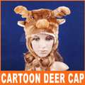 Cartoon animal grey donkey adult plush cap H1407  