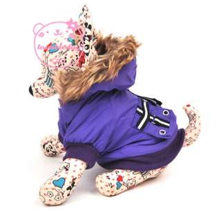   Thick Padded Coat Hoodie Jacket Dog Clothes Apparel 5 Size  