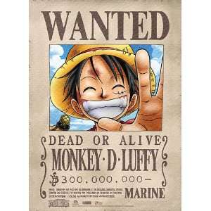  One Piece Luffy Wanted Wallscroll 