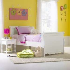  Hillsdale 1528 SB Set Lauren Sleigh Bedroom Set in White 