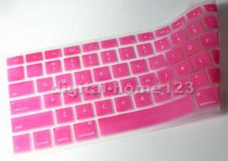 Silicone Cover Keyboard top Case For Mac Book 13 pink  
