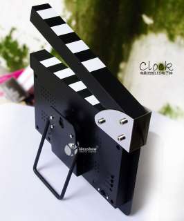   Movie Film Slate Clapper Director Action Board LED Digital Alarm Clock
