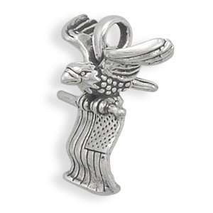  Sterling Silver Oxidized Eagle with the American Flag 