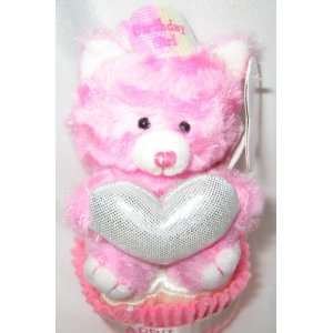   Pinkest Kitten on a Cupcake   April Birthday Girl Plush Toys & Games