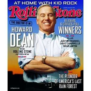 Howard Dean, 2004 Rolling Stone Cover Poster by Stephen 