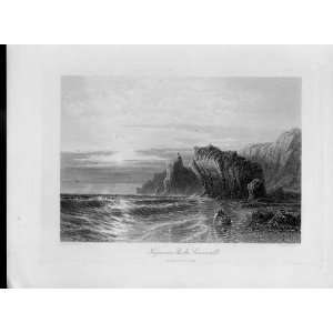  Kynance Rocks Cornwall Old Prints C1880