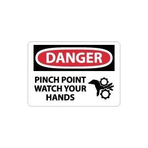   DANGER Pinch Point Watch Your Hands Safety Sign