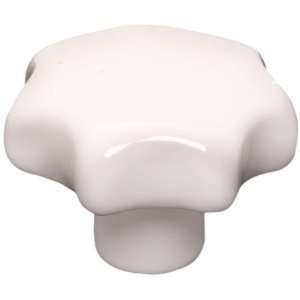 96 Dia., 1/4 20 thd., Scalloped Knob, Stainless Steel, Ultraguard 