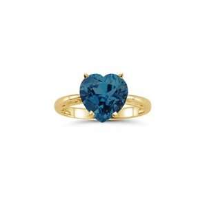  1.42 Cts London Blue Topaz Solitaire Ring in 18K Yellow 