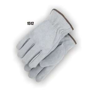  Leather Work Glove, #1512 combination, Split Leather, size 