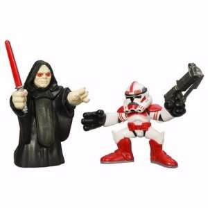  Red Lightsaber and Red Striped Shock Trooper with Blaster Pistol Toys