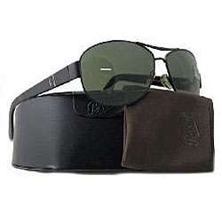 Persol PO 2301 Mens Black Aviator Sunglasses  