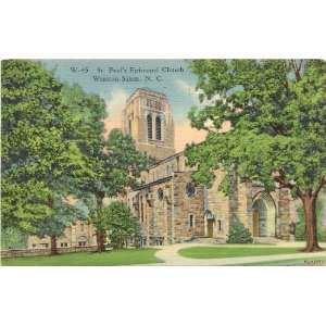   Postcard St. Pauls Episcopal Church   Winston Salem North Carolina